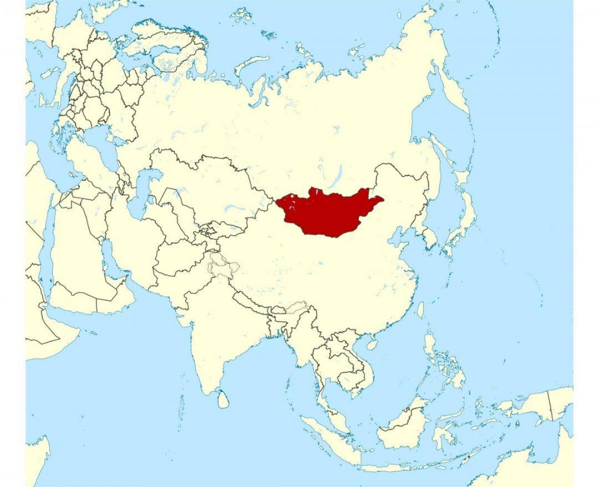 umiestnenie Mongolsko v mape sveta