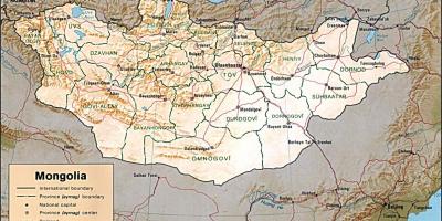 Mongolsko geografickú mapu