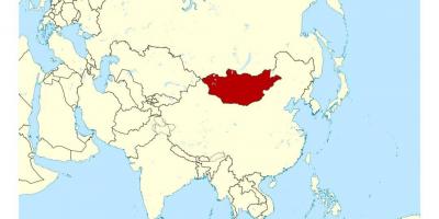 Umiestnenie Mongolsko v mape sveta