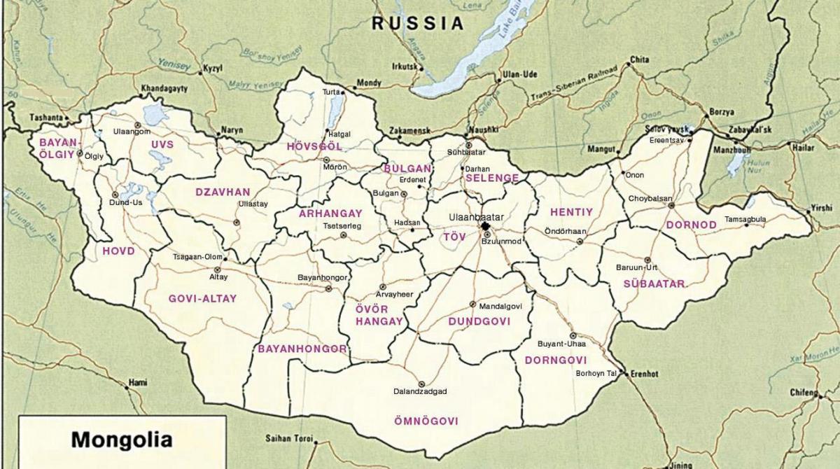 mapa mongolskej stepi