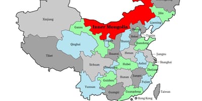 Mapa Mongolsko kraj