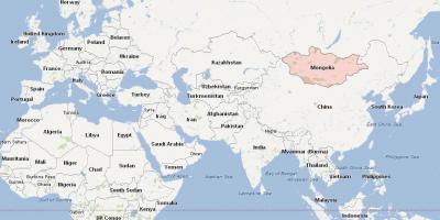 Mapa Mongolsko mapu ázie