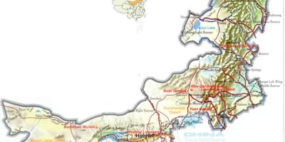 Vonkajšie Mongolsko mapu